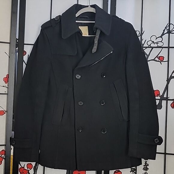 Diesel Double Breasted Wool  Pea Coat - Picture 3 of 9